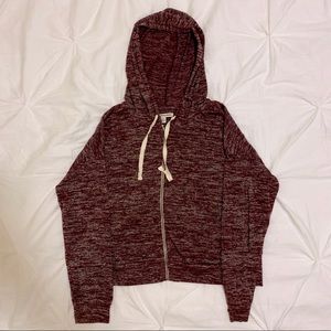 American Eagle Lightweight Cropped Zip Hoodie